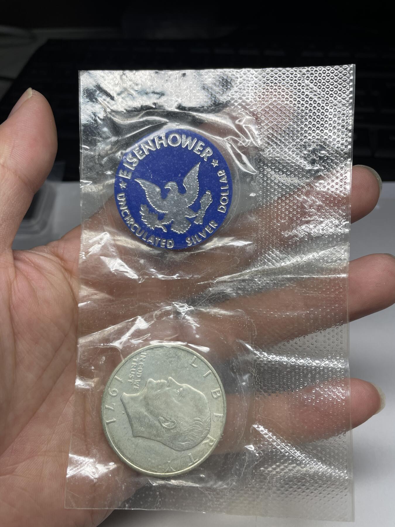 每日一拍，2024年集古藏今外币拍卖第十八期-第7场—（总第177拍），可以寄存60天，满160元包邮。 1971年美国一美元银币