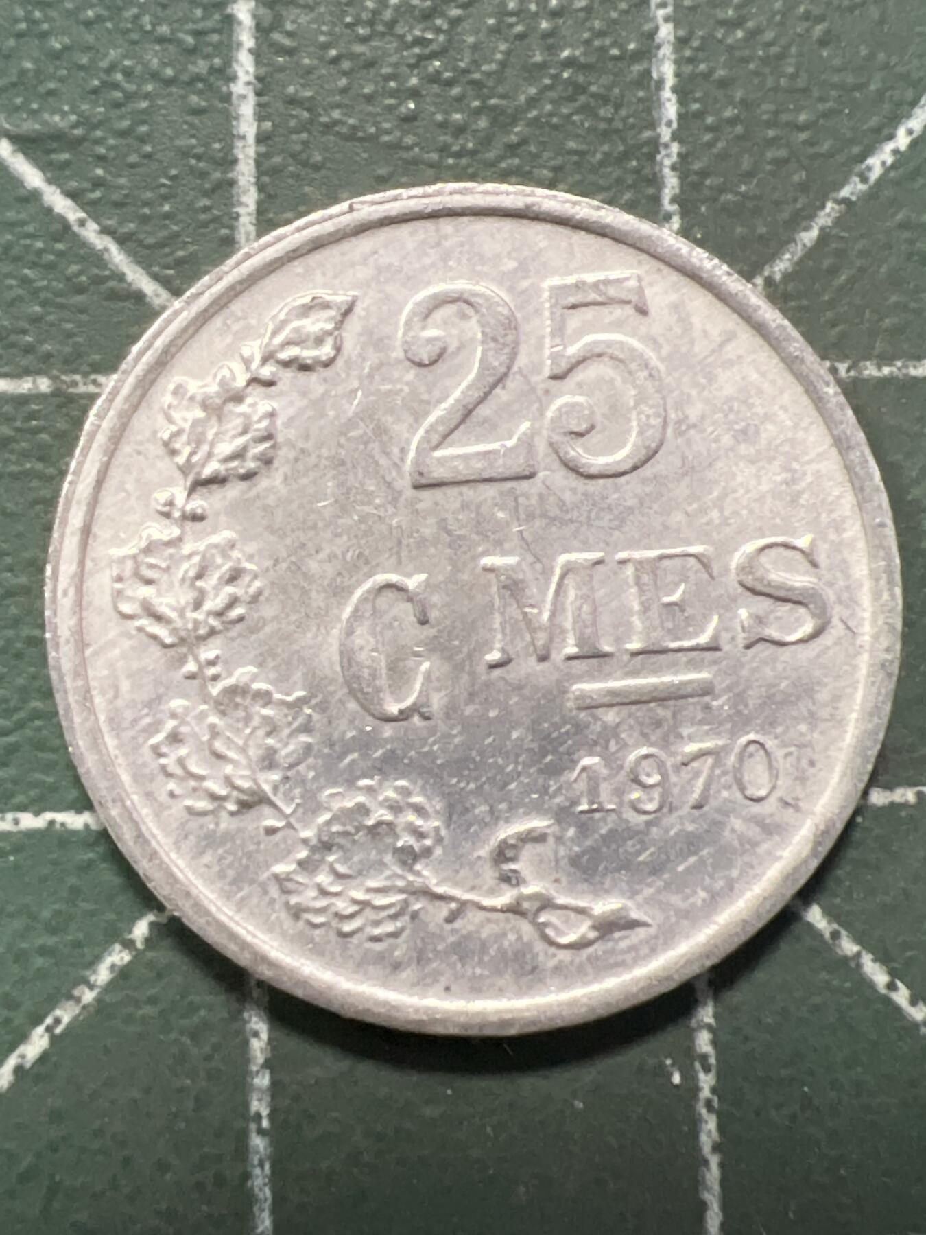 第769期  硬币专场 （无押金，捡漏，全场50包邮，偏远地区除外，接收代拍业务，本店十天发一次货） 卢森堡25分