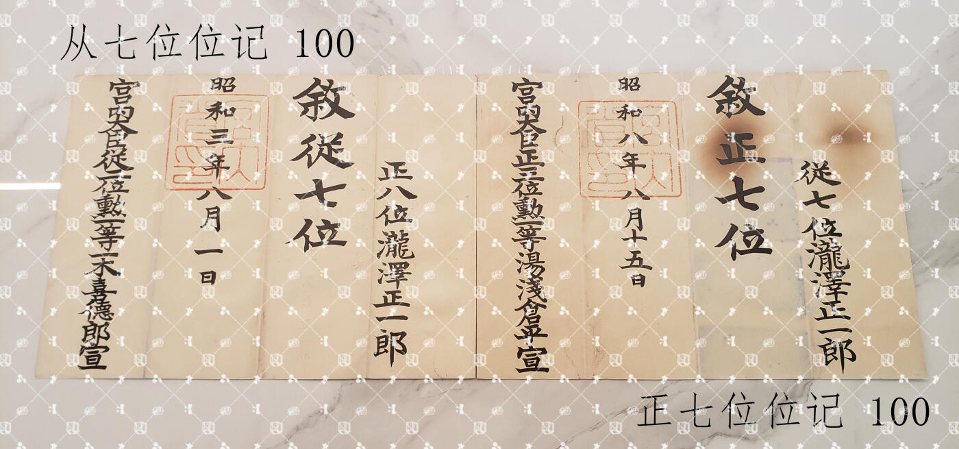 泷泽正一郎 任命书位记等【陆军兽医中佐，履历未知】