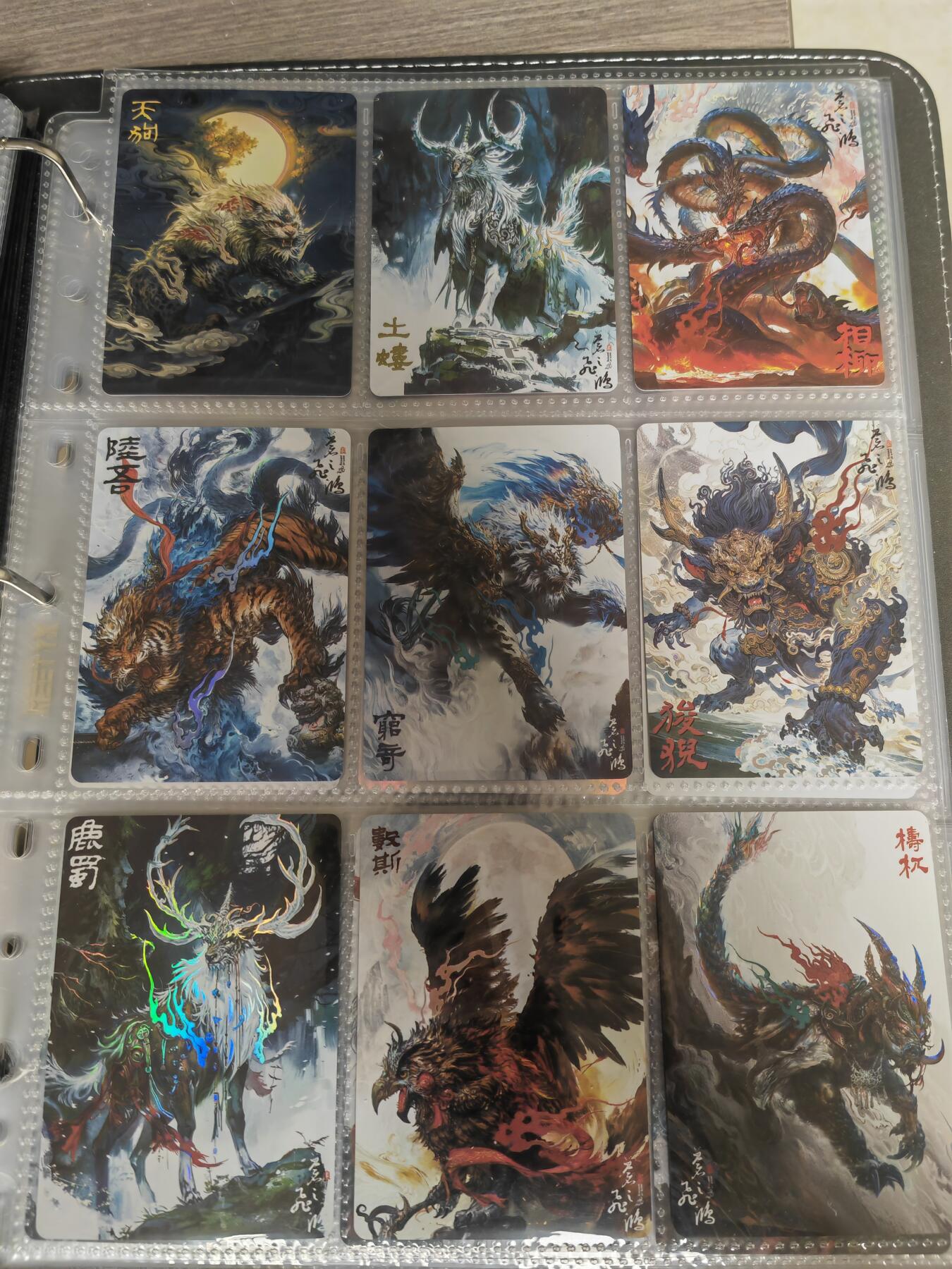 阳大大卡牌超级大甩拍第28期（固定周五晚上八点截拍，持续收拍品，进群福利早知道） 飞鸿三海经 异兽 粗闪全套20张+卡头