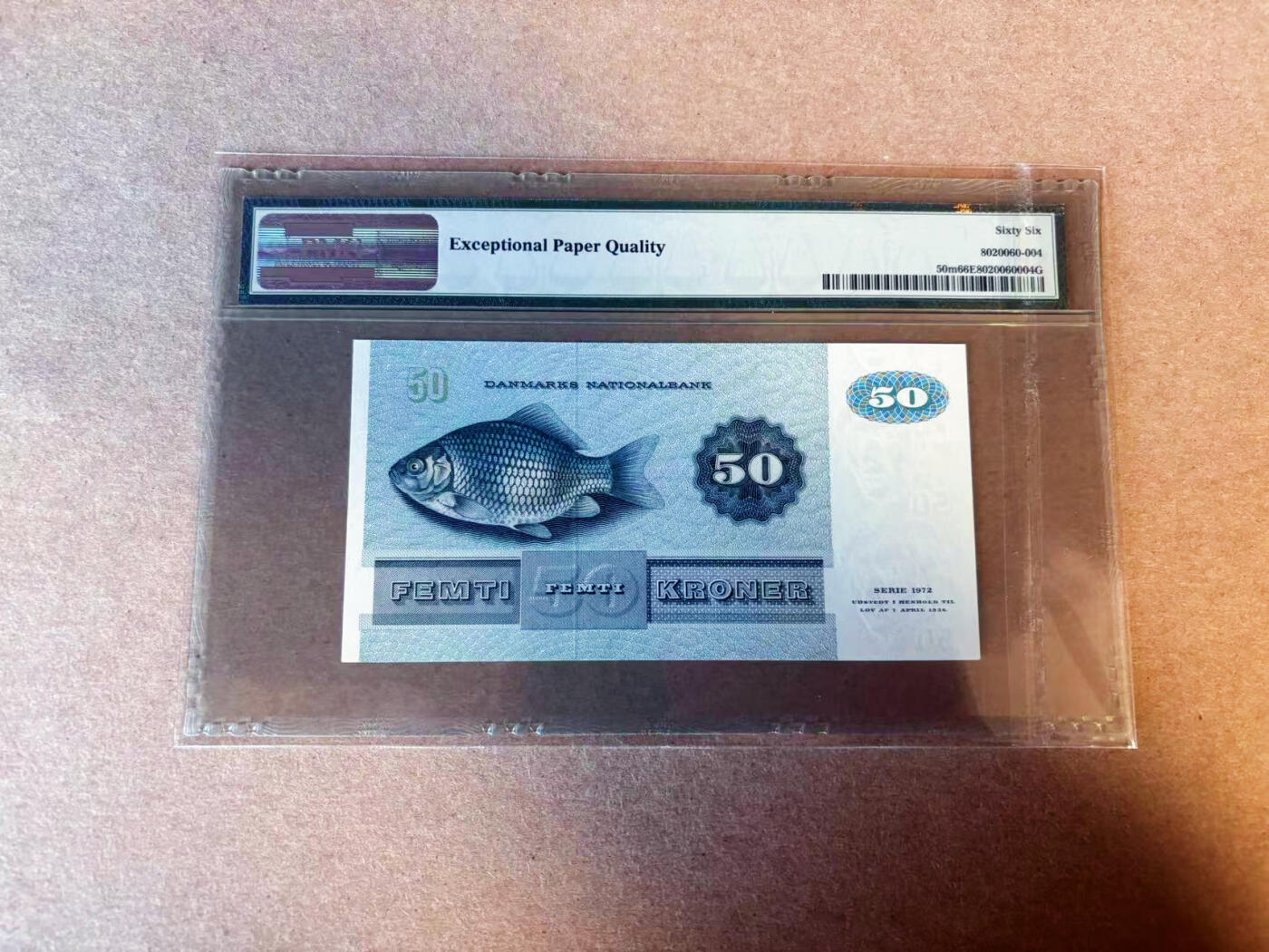 【Blue Auction】✨世界纸币精拍第587期【精】 丹麦 1996年50克朗 PMG66EPQ 