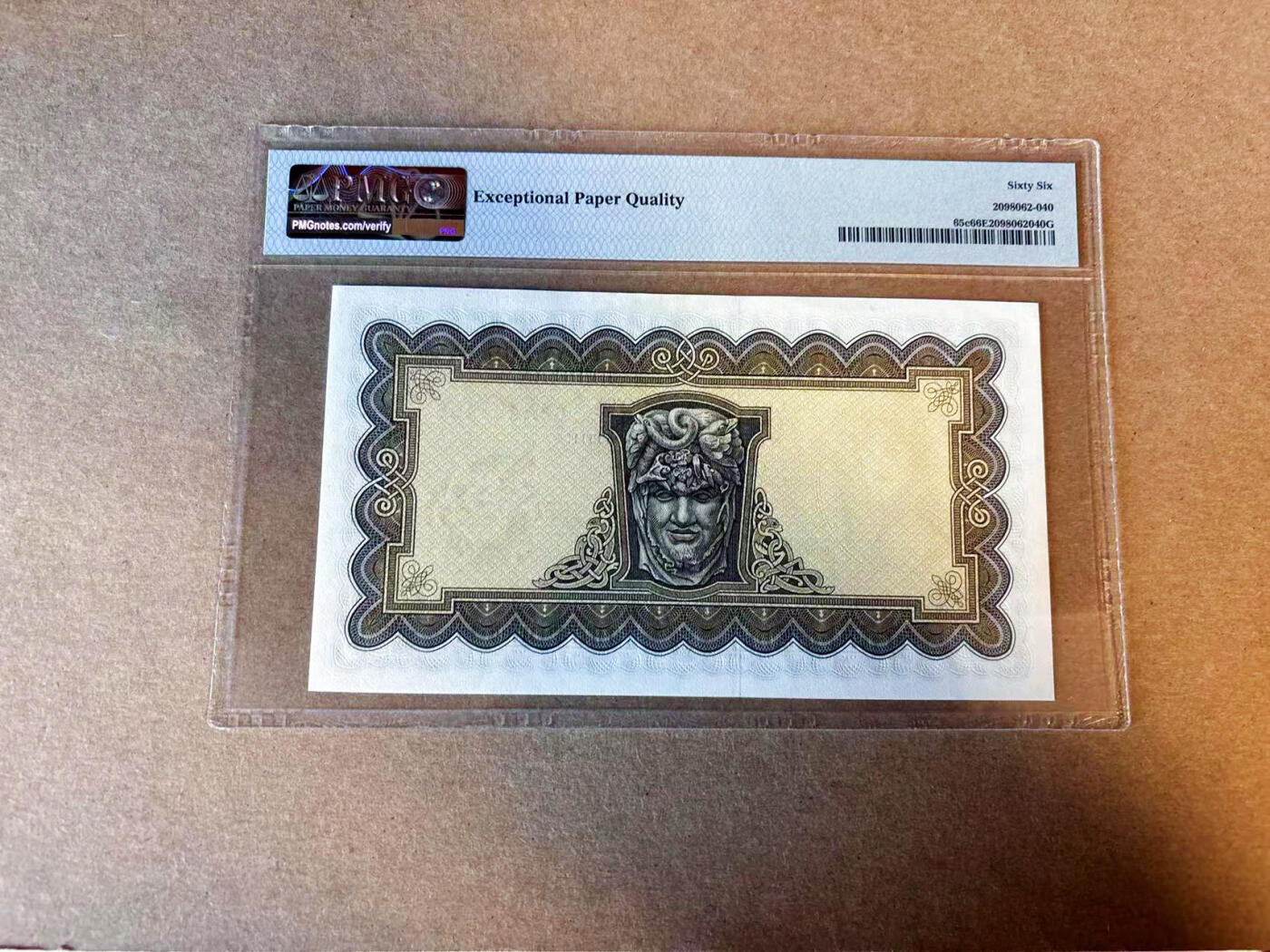 【Blue Auction】✨世界纸币精拍第587期【精】 爱尔兰 1975年5镑 拉弗雷夫人 PMG66EPQ 