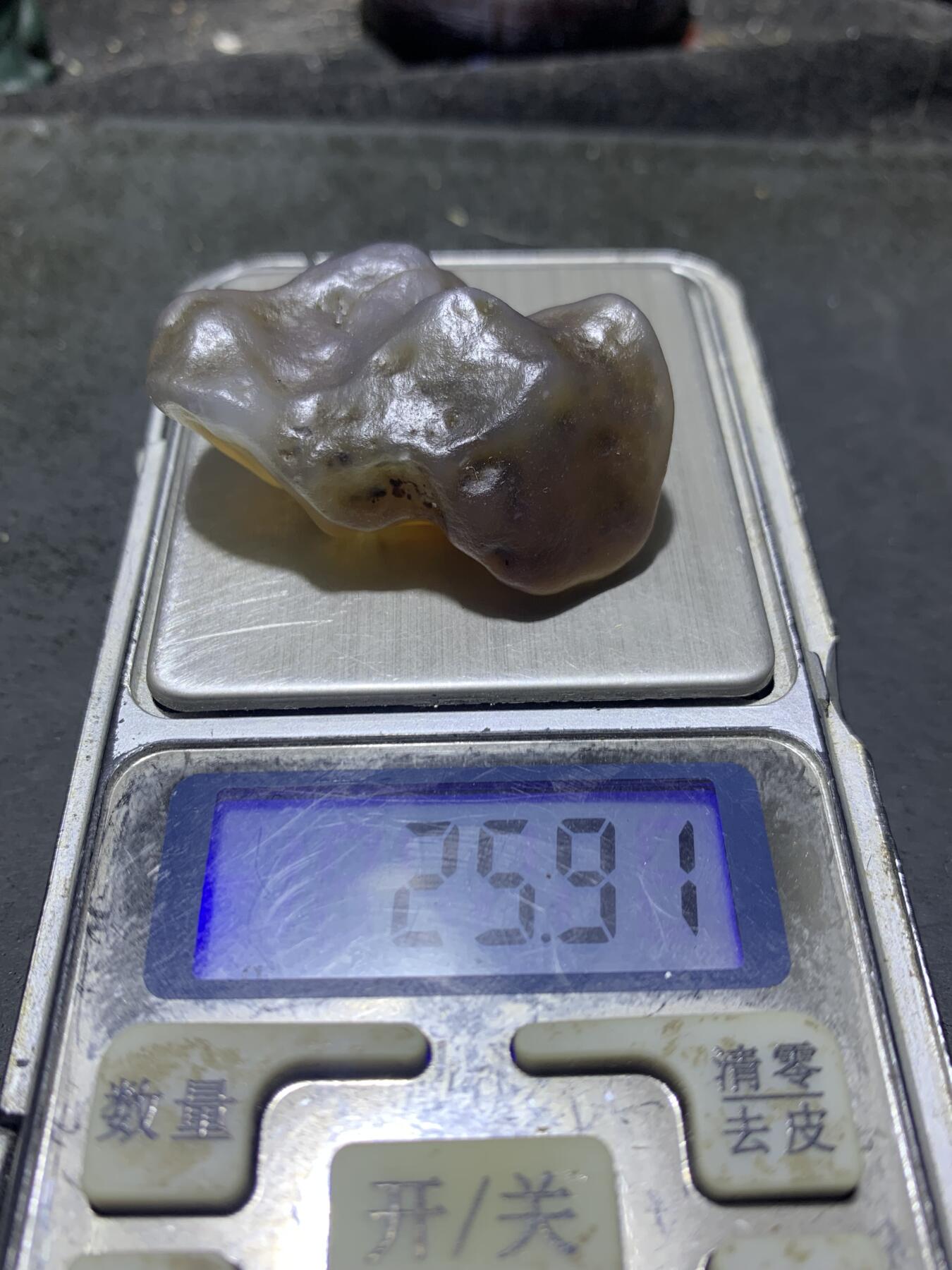 放福利！精美天然阿拉善戈壁水墨糖心玛瑙原石一颗，