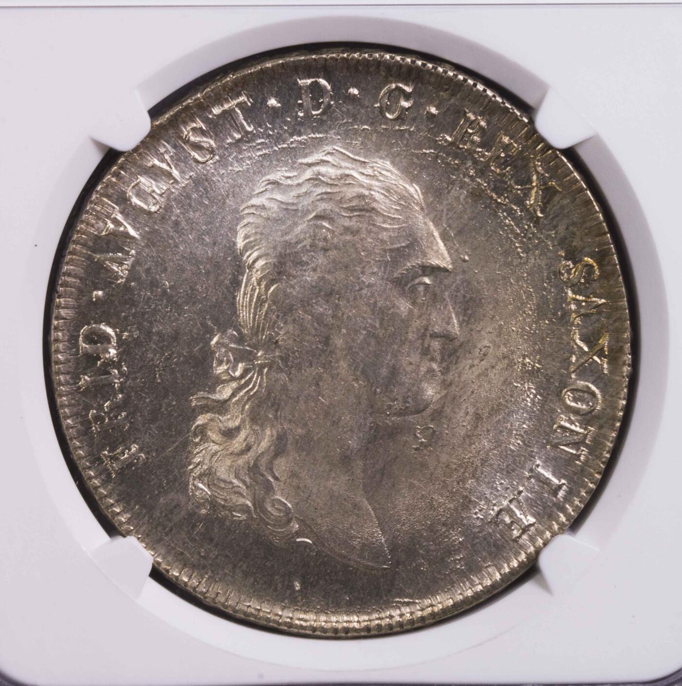 NGC-MS65 1808萨克森奥古斯特1泰勒大银币唯一冠军