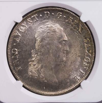 NGC-MS65 1808萨克森奥古斯特1泰勒大银币唯一冠军 - NGC-MS65 1808萨克森奥古斯特1泰勒大银币唯一冠军