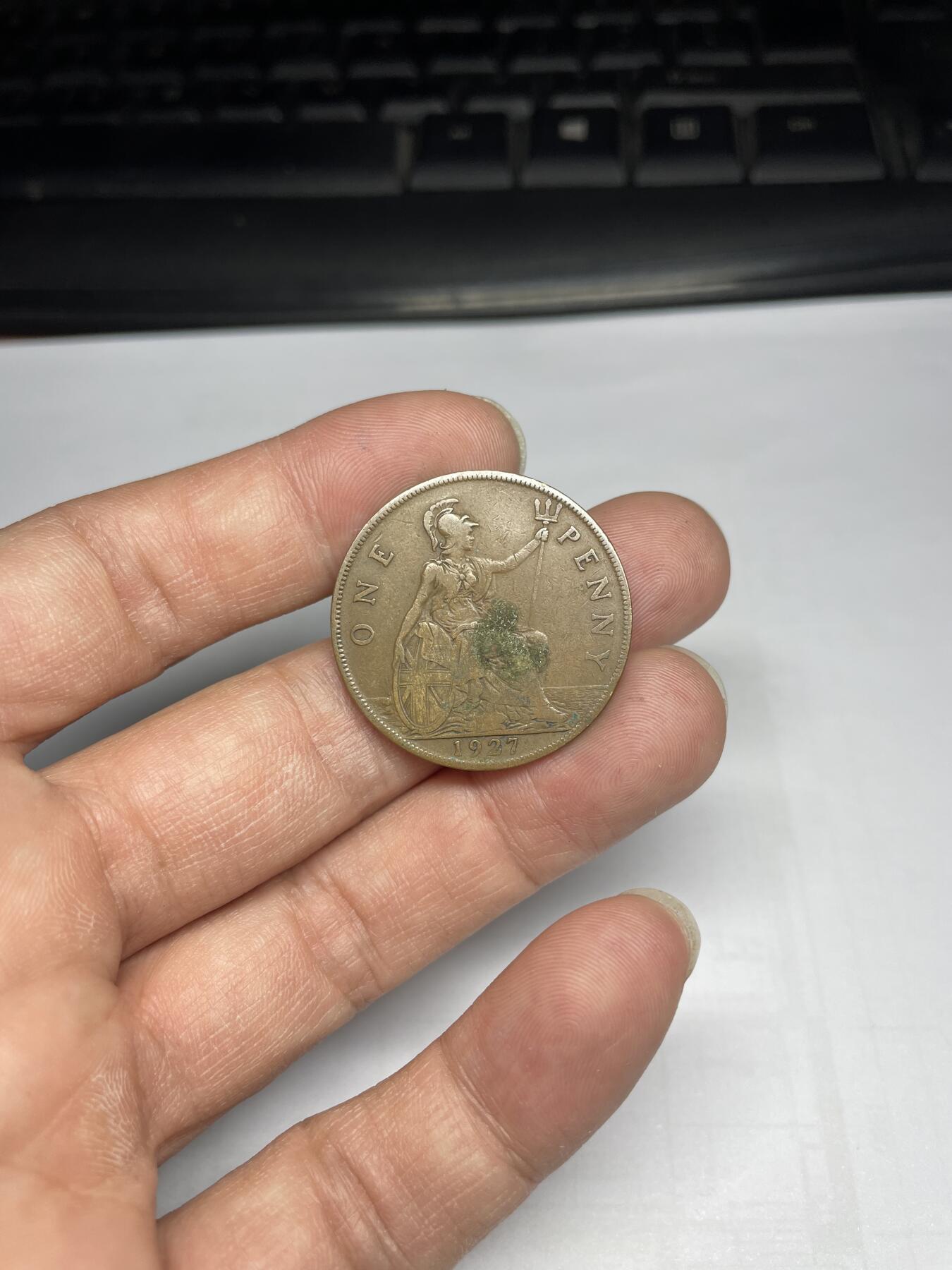 每日一拍，2024年集古藏今外币拍卖第十八期-第8场—（总第178拍），可以寄存60天，满160元包邮。 1927年英国1便士