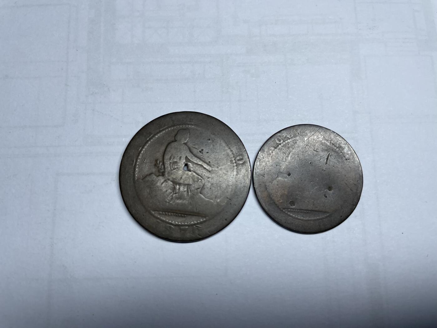 每日一拍，2024年集古藏今外币拍卖第十八期-第8场—（总第178拍），可以寄存60天，满160元包邮。 老铜币2枚