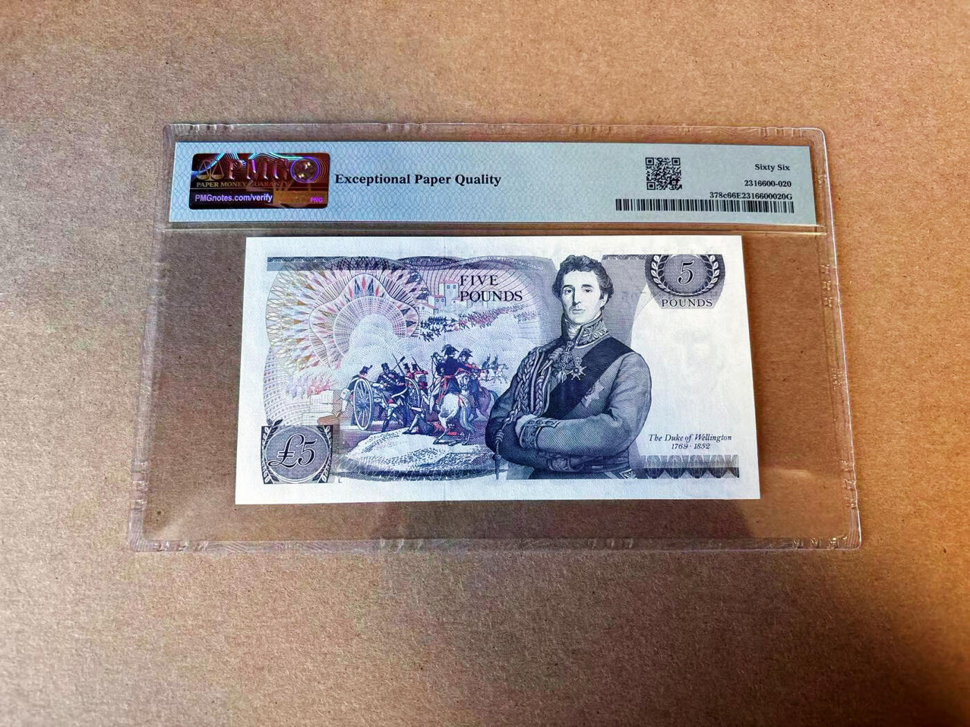 【Blue Auction】✨世界纸币精拍第587期【精】 【无47】英国 1980-87年5镑  PMG66EPQ  