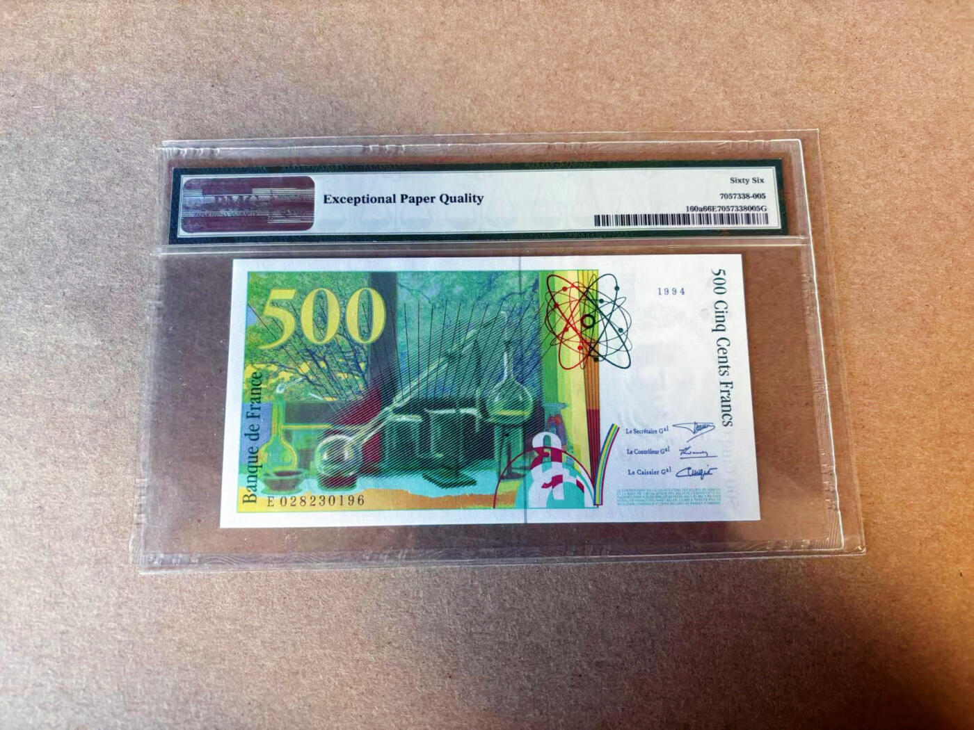 【Blue Auction】✨世界纸币精拍第587期【精】 【无47】法国 1994年500法郎 PMG66EPQ 
