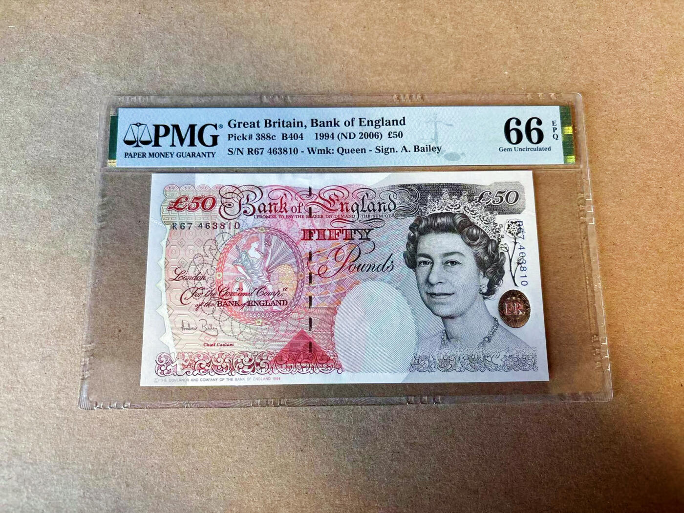 【Blue Auction】✨世界纸币精拍第587期【精】 英国 1994年50镑 PMG66EPQ  