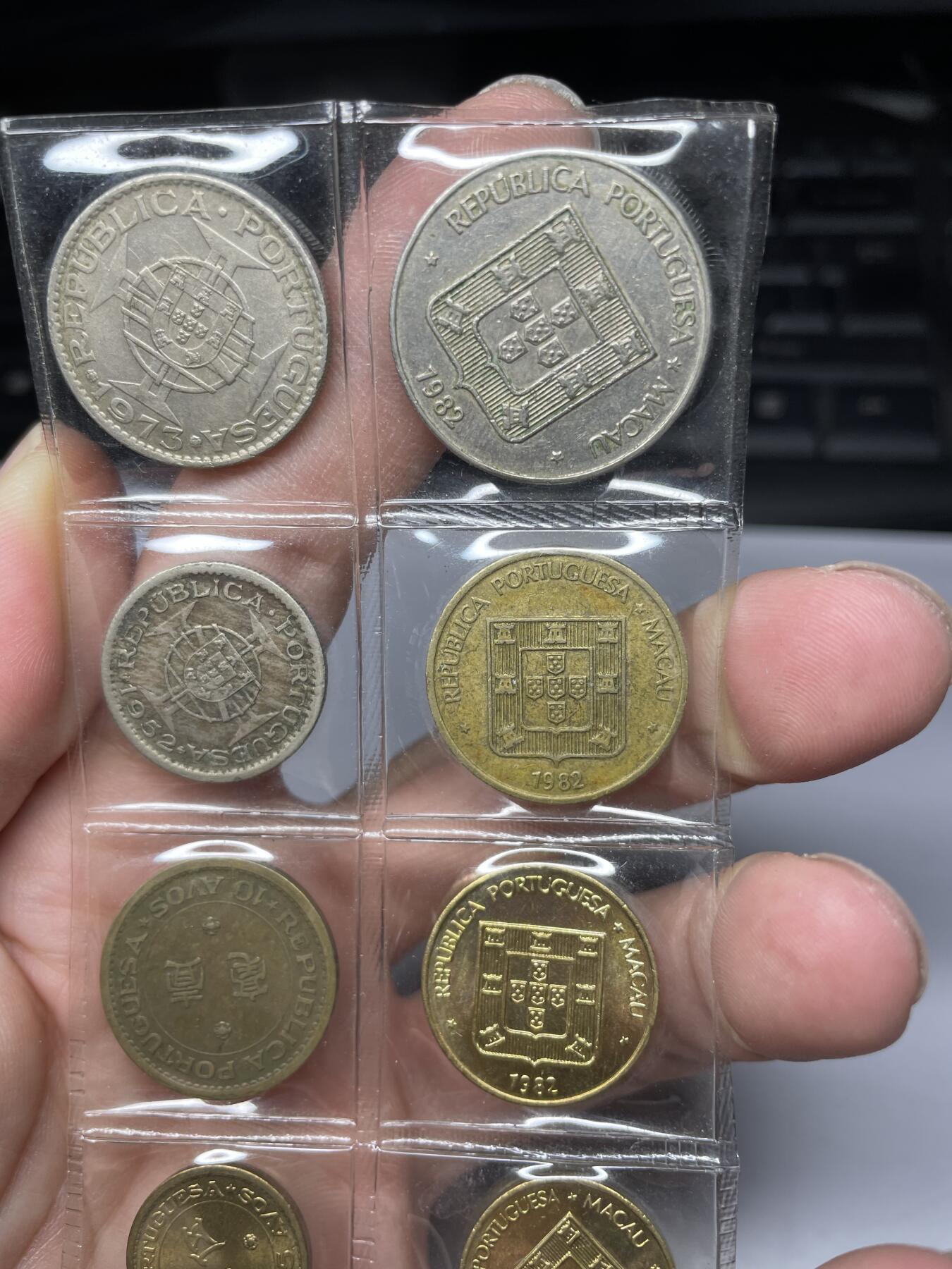 每日一拍，2024年集古藏今外币拍卖第十八期-第8场—（总第178拍），可以寄存60天，满160元包邮。 澳门套币8枚