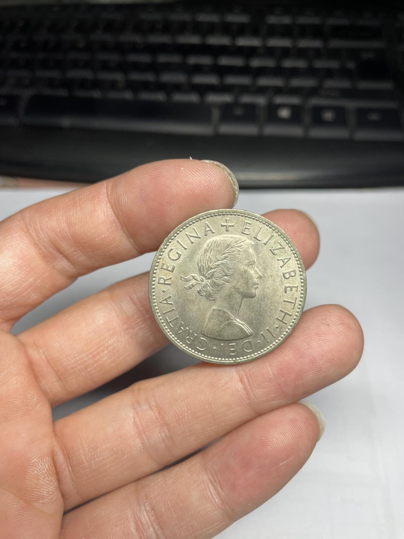每日一拍，2024年集古藏今外币拍卖第十八期-第8场—（总第178拍），可以寄存60天，满160元包邮。 1967年英国半克朗