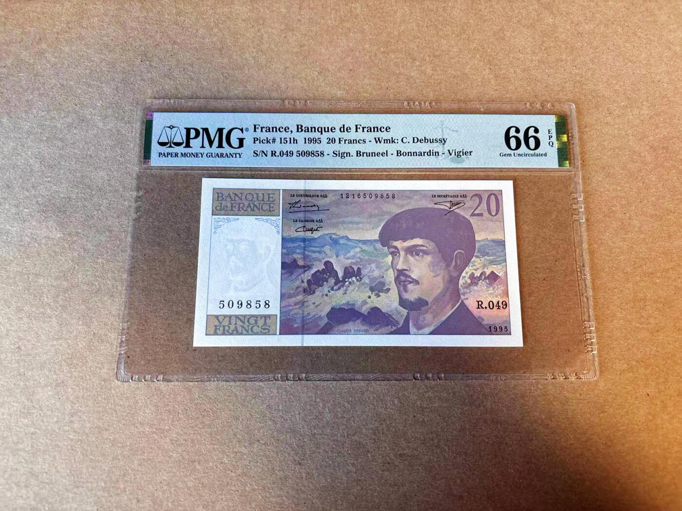 【Blue Auction】✨世界纸币精拍第587期【精】 【无47】法国 1995年20法郎 PMG66EPQ 