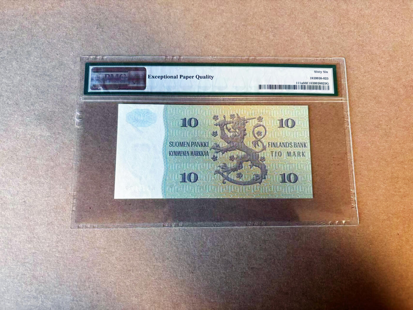 【Blue Auction】✨世界纸币精拍第587期【精】 芬兰 1980年10马克 PMG66EPQ 