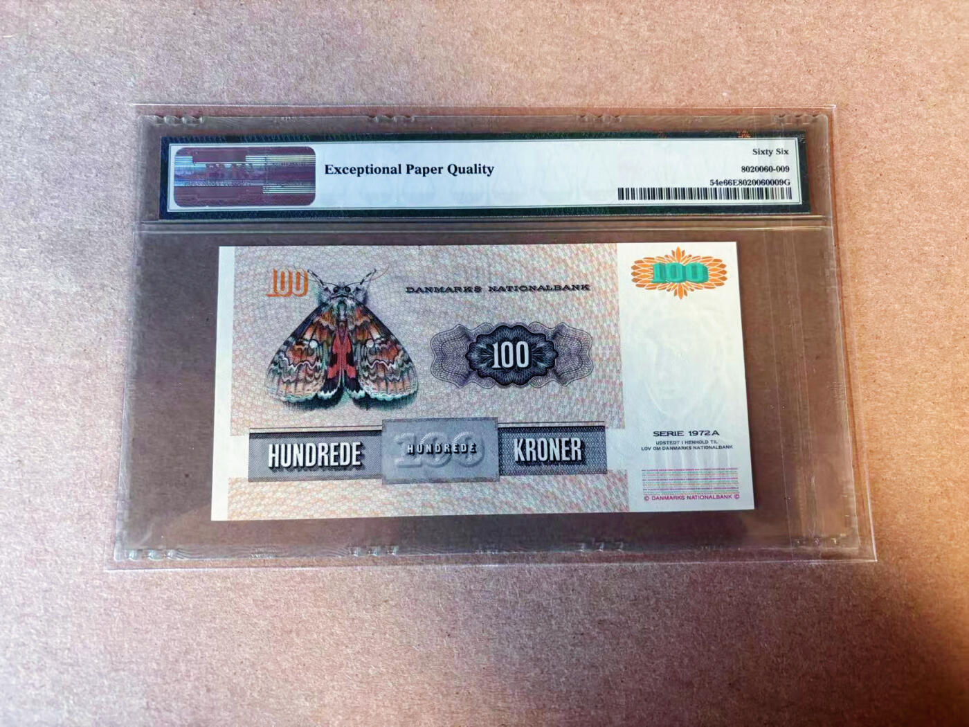 【Blue Auction】✨世界纸币精拍第587期【精】 丹麦 1995年100克朗 PMG66EPQ 