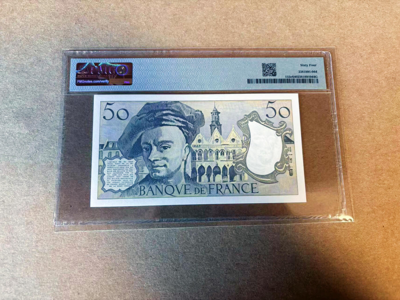 【Blue Auction】✨世界纸币精拍第587期【精】 【无47】法国 1991年50法郎 PMG64