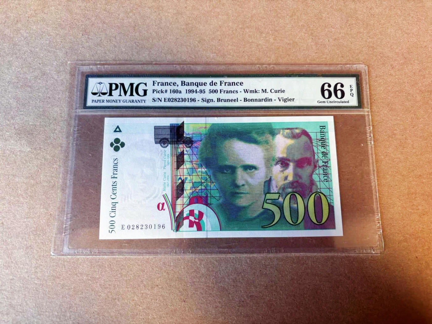 【Blue Auction】✨世界纸币精拍第587期【精】 【无47】法国 1994年500法郎 PMG66EPQ 