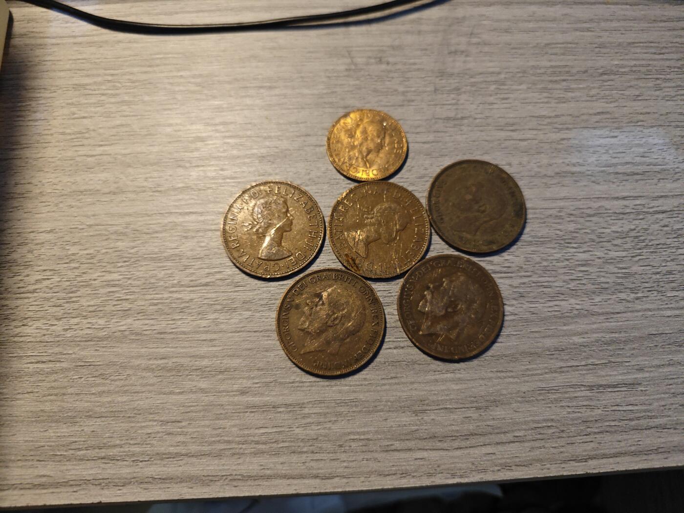 小小杂货铺第六期 六枚一波品相不是特别好的英国铜币