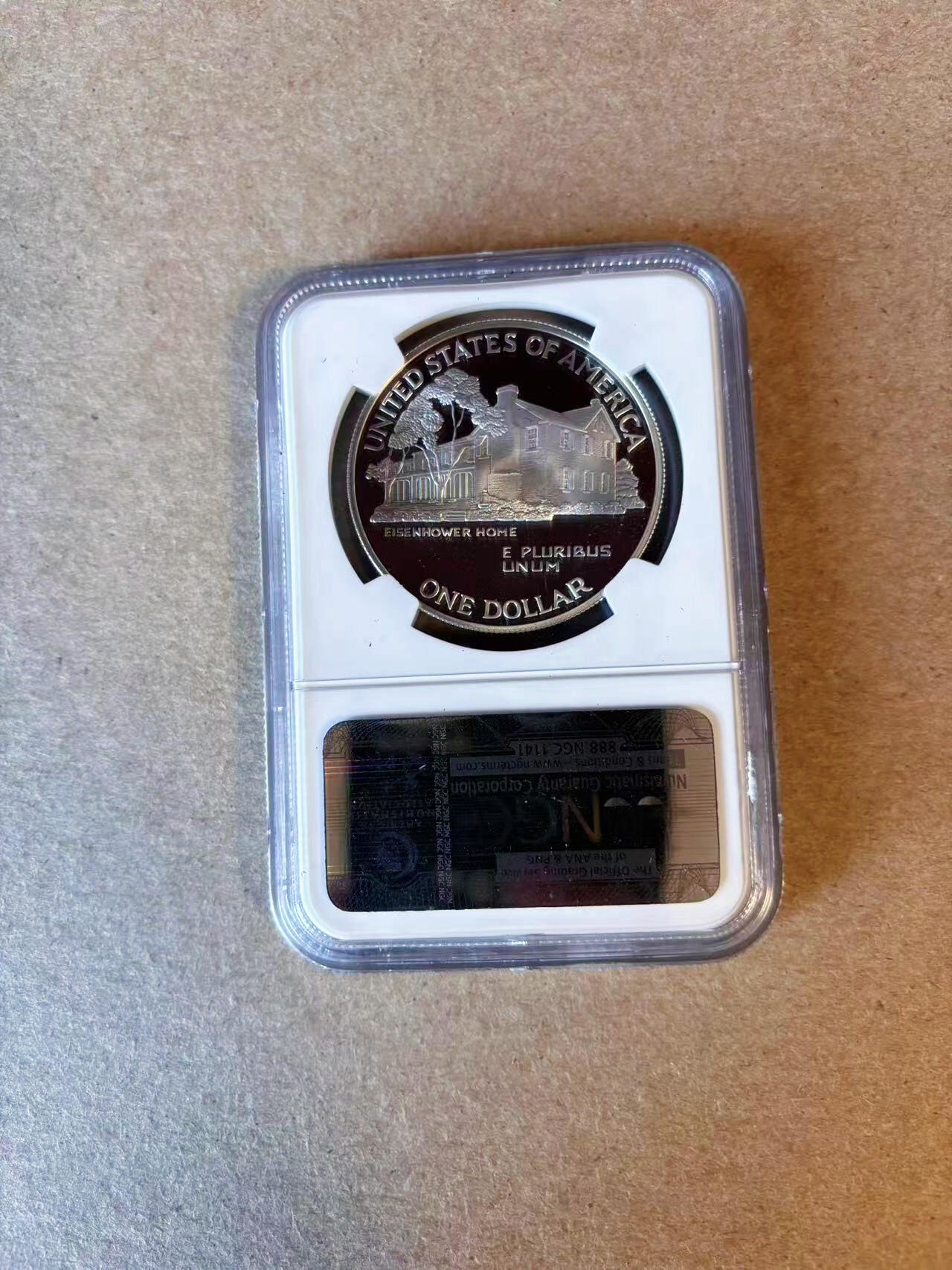【Blue Auction】✨世界纸币精拍第588期【精】 美国 1990年艾森豪威尔纪念银币1元 NGC PF69 ULTRA CAMEO 