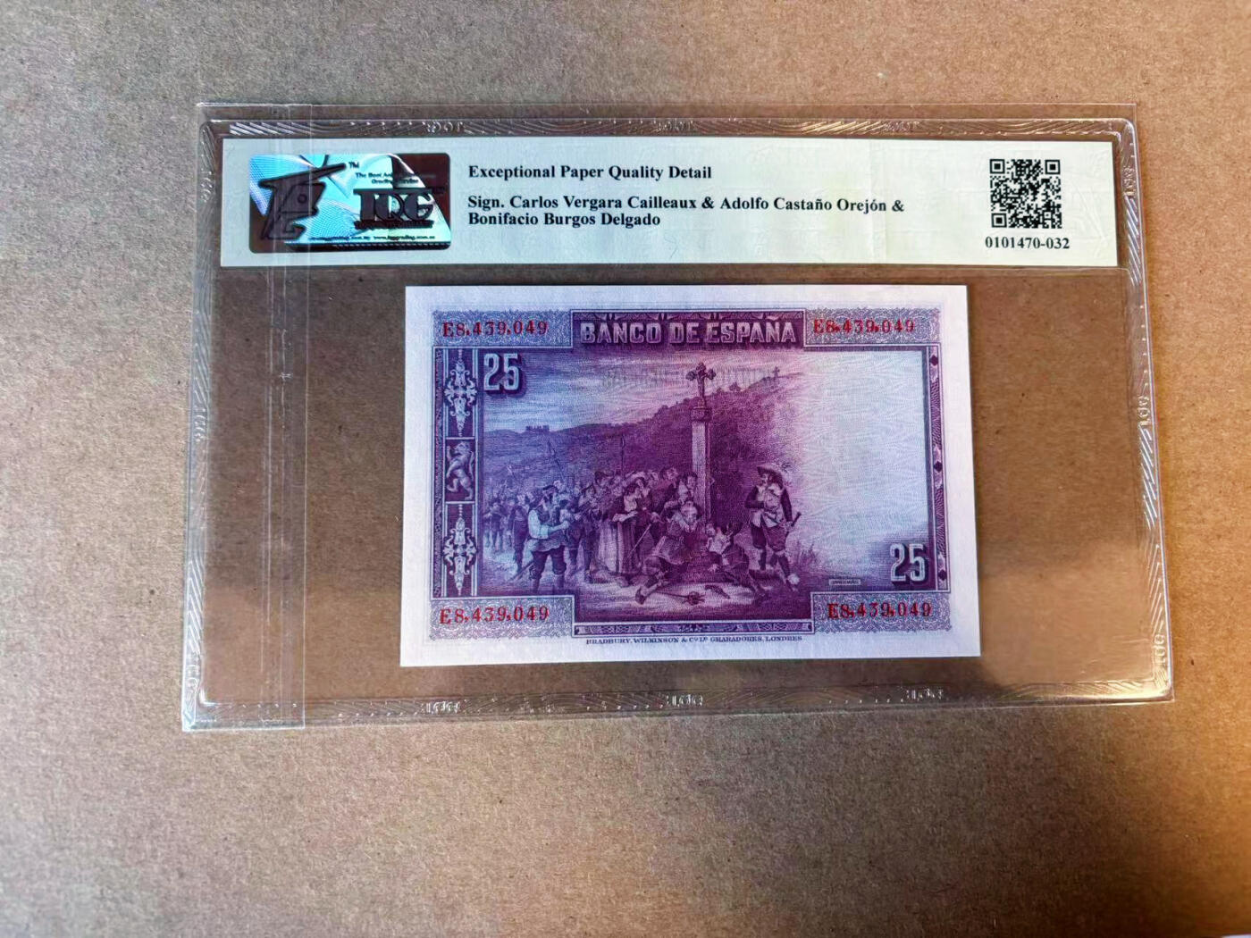 【Blue Auction】✨世界纸币精拍第588期【精】 西班牙 1928年25比塞塔 TQG66EPQ 