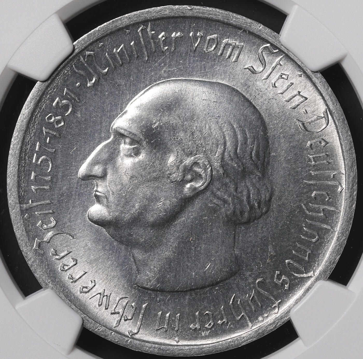 修遠堂世界钱币第四十九期 全场包邮 NGC MS64 1923年德国紧急时期威斯特法伦5000万马克大马币铝制 小型