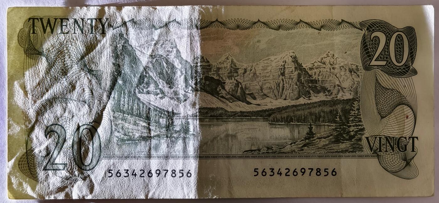 紫瑗钱币——第523期——纸币场 加拿大 1979年 伊丽莎白二世 20元 流通品