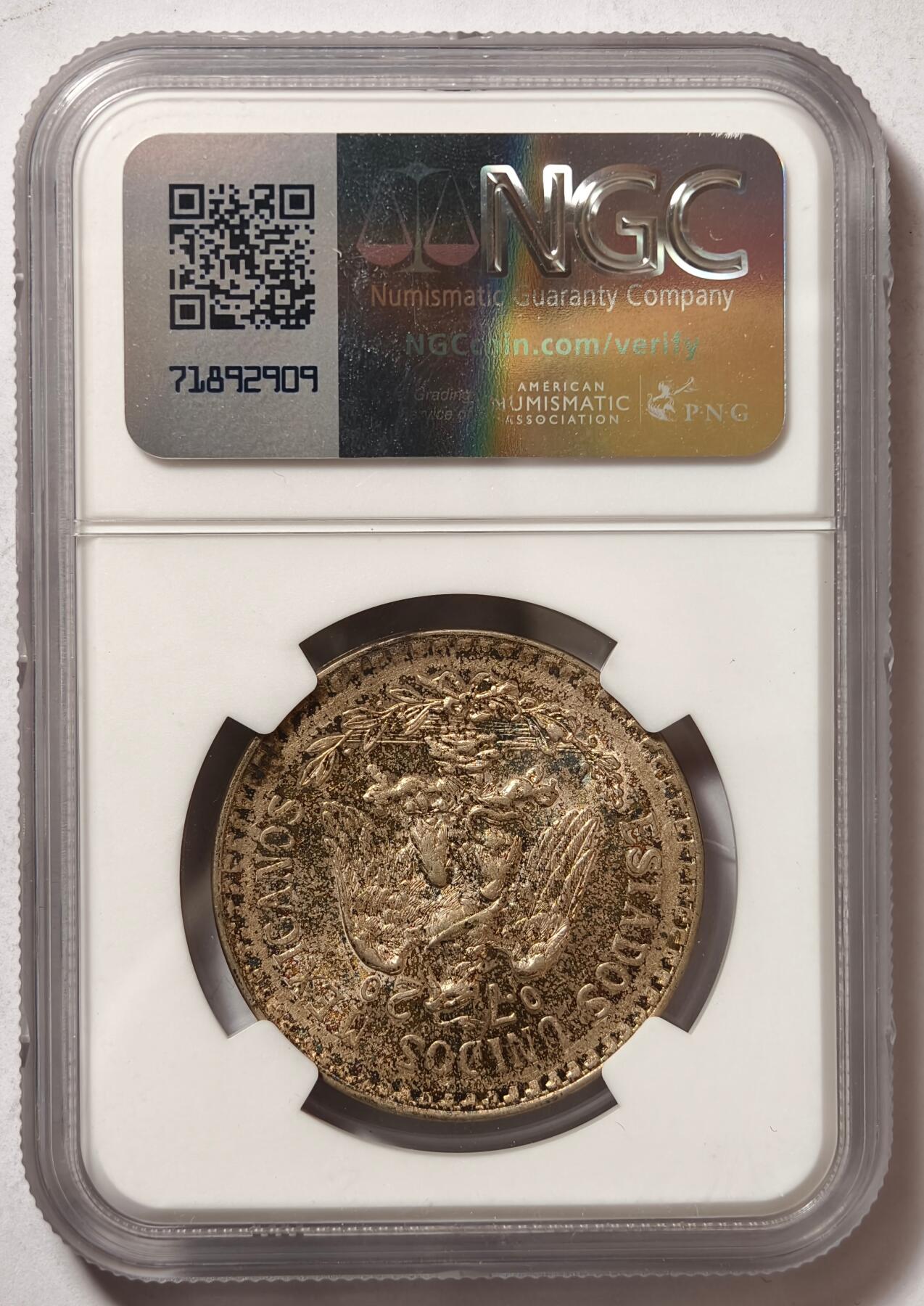 紫瑗钱币——第464期 墨西哥 1925年 M版 鹰洋 1比索 NGC MS64