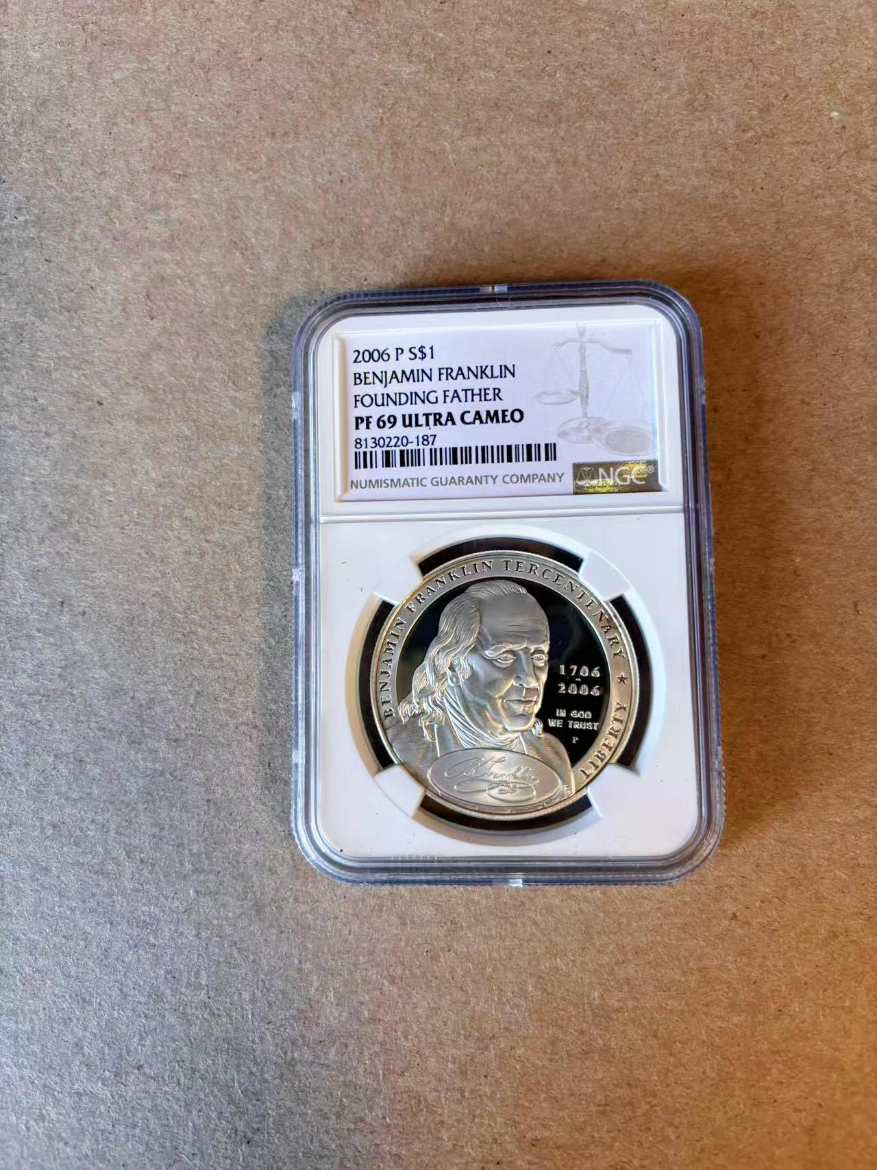 【Blue Auction】✨世界纸币精拍第588期【精】 美国 2006年本杰明-富兰克林纪念币1元 NGC PF69 ULTRA CAMEO 