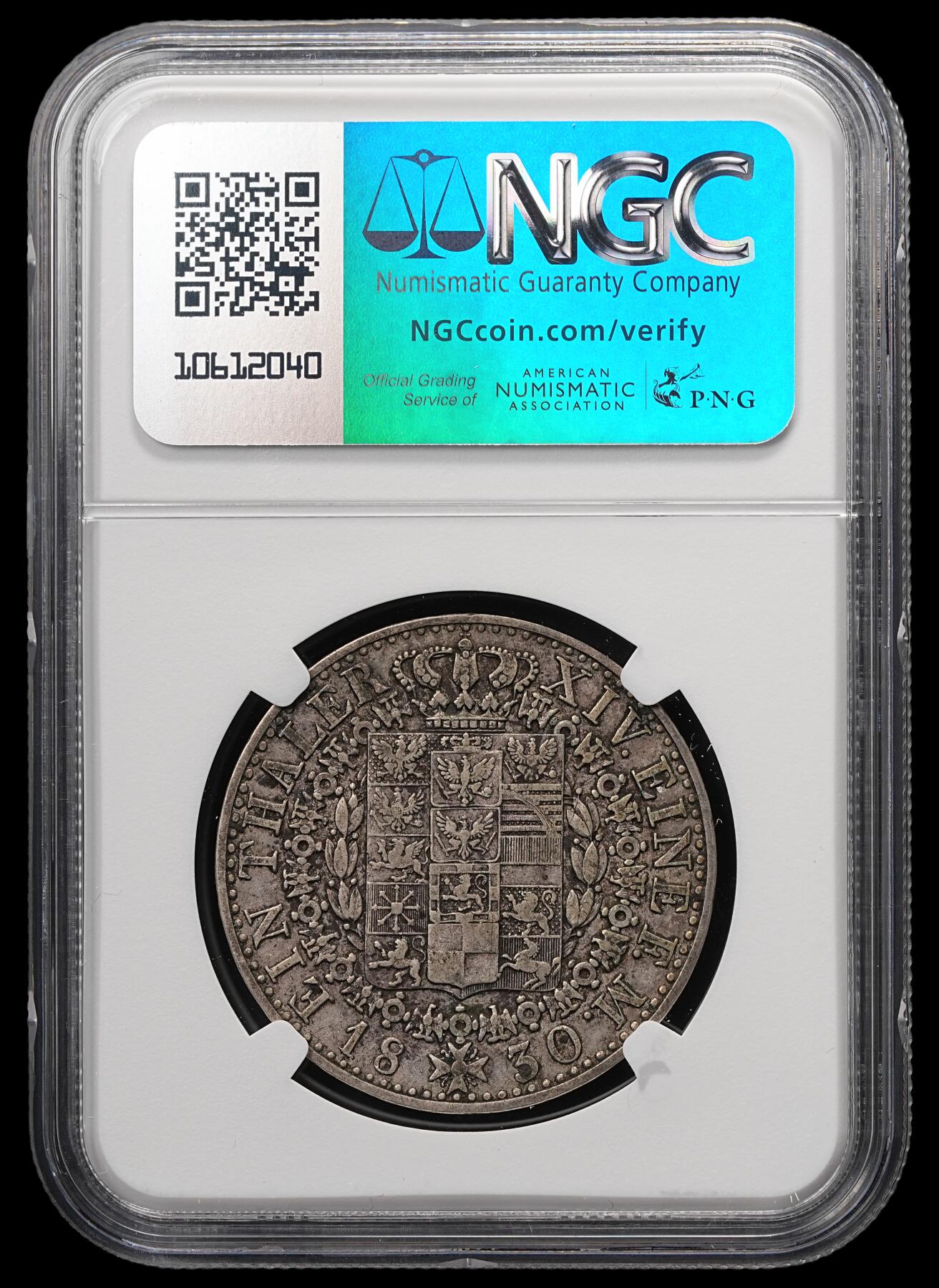 修遠堂世界钱币第四十九期 全场包邮 NGC XF45 1830年普鲁士-弗里德里希·威廉三世1泰勒银币