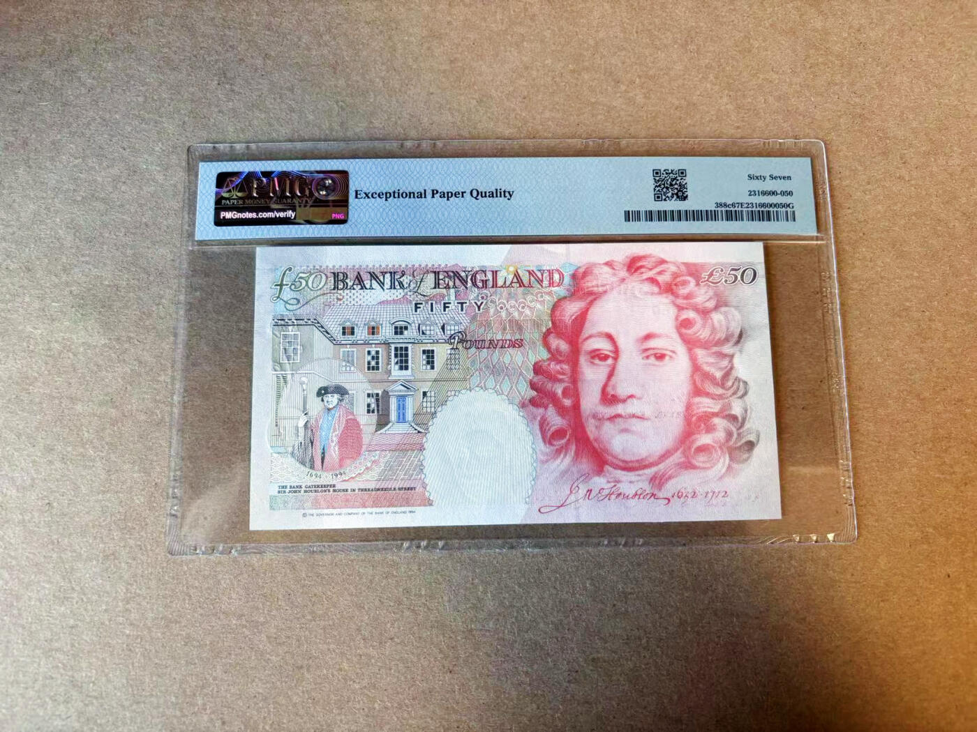 【Blue Auction】✨世界纸币精拍第588期【精】 英国 1994年50镑  PMG67EPQ 高分