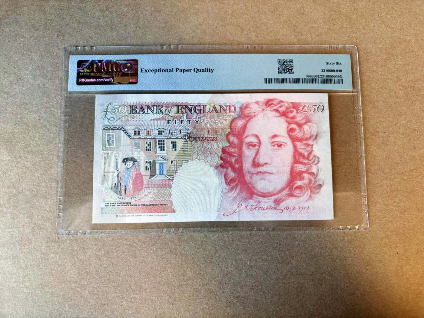 【Blue Auction】✨世界纸币精拍第588期【精】 英国 1994年50镑 PMG66EPQ 