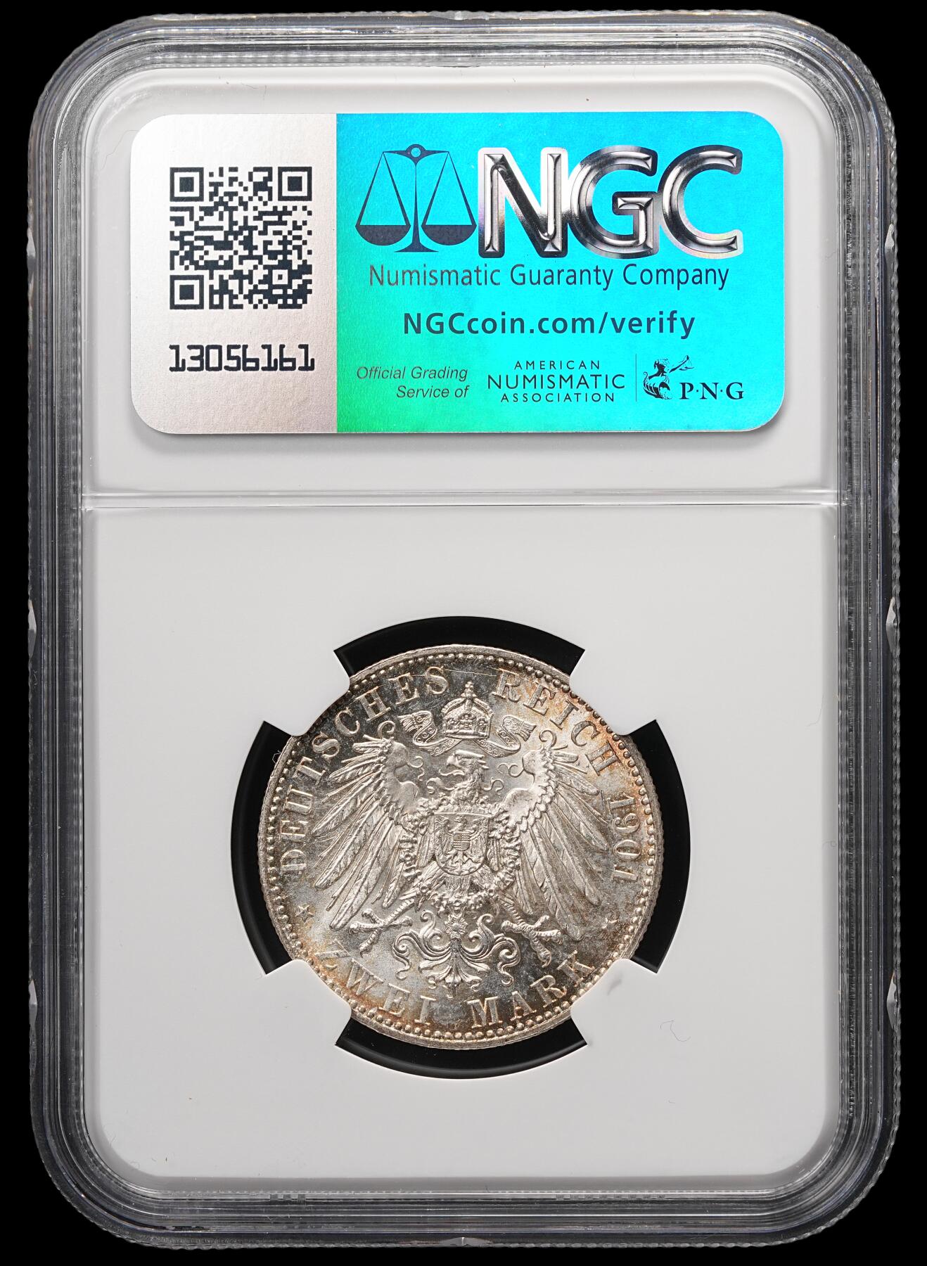 修遠堂世界钱币第四十九期 全场包邮 NGC MS62 1901年普鲁士建国200周年2马克银币