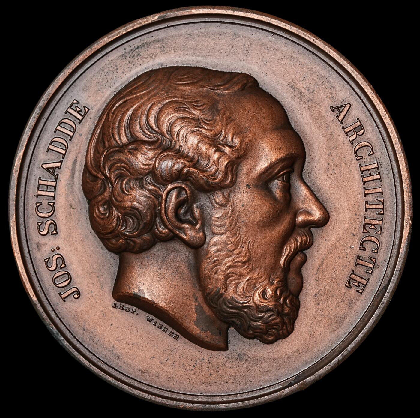 修遠堂世界钱币第四十九期 全场包邮 1872年（DATED）比利时高浮雕大铜章 背面建筑雕刻极为繁复精美 67.50mm，142g