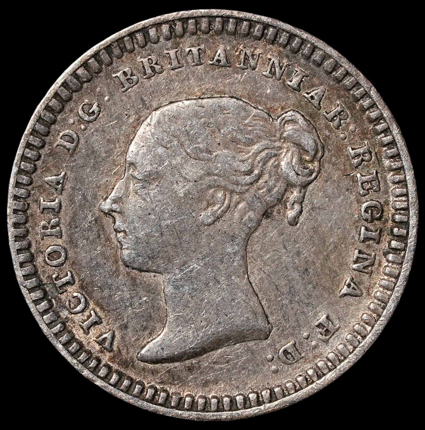 修遠堂世界钱币第四十九期 全场包邮 1843年英国1-1/2便士小银币