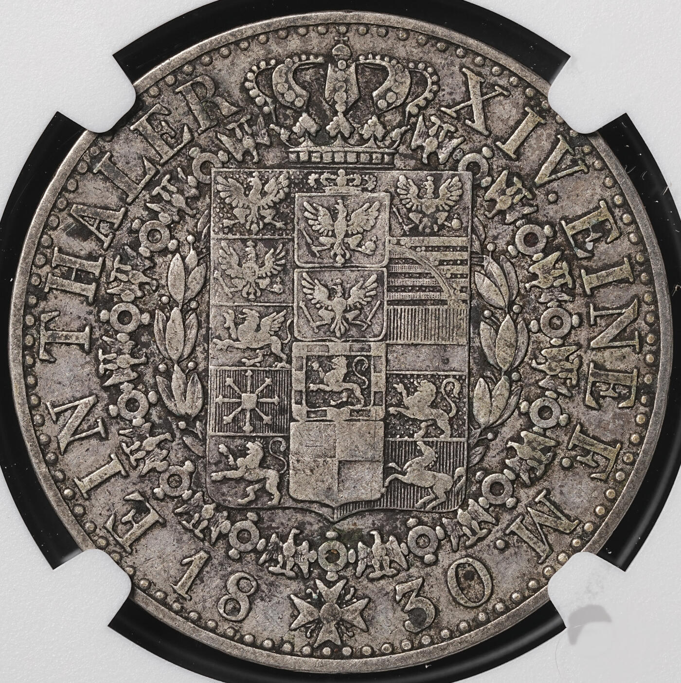 修遠堂世界钱币第四十九期 全场包邮 NGC XF45 1830年普鲁士-弗里德里希·威廉三世1泰勒银币