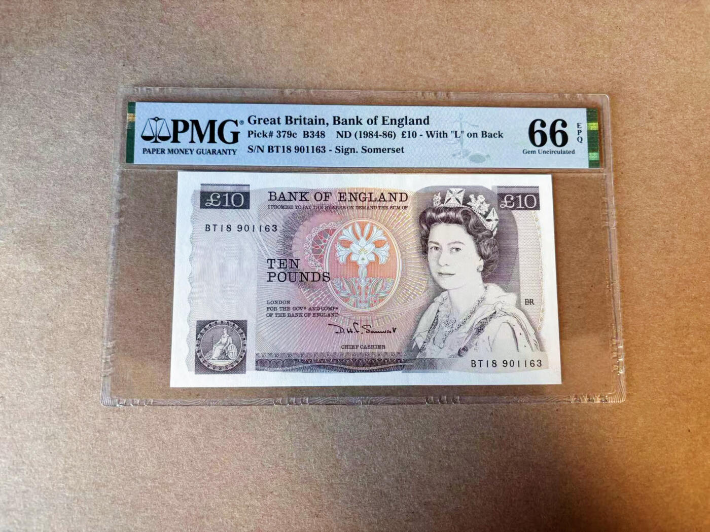 【Blue Auction】✨世界纸币精拍第588期【精】 【无47】英国 1984-86年10镑 PMG66EPQ 