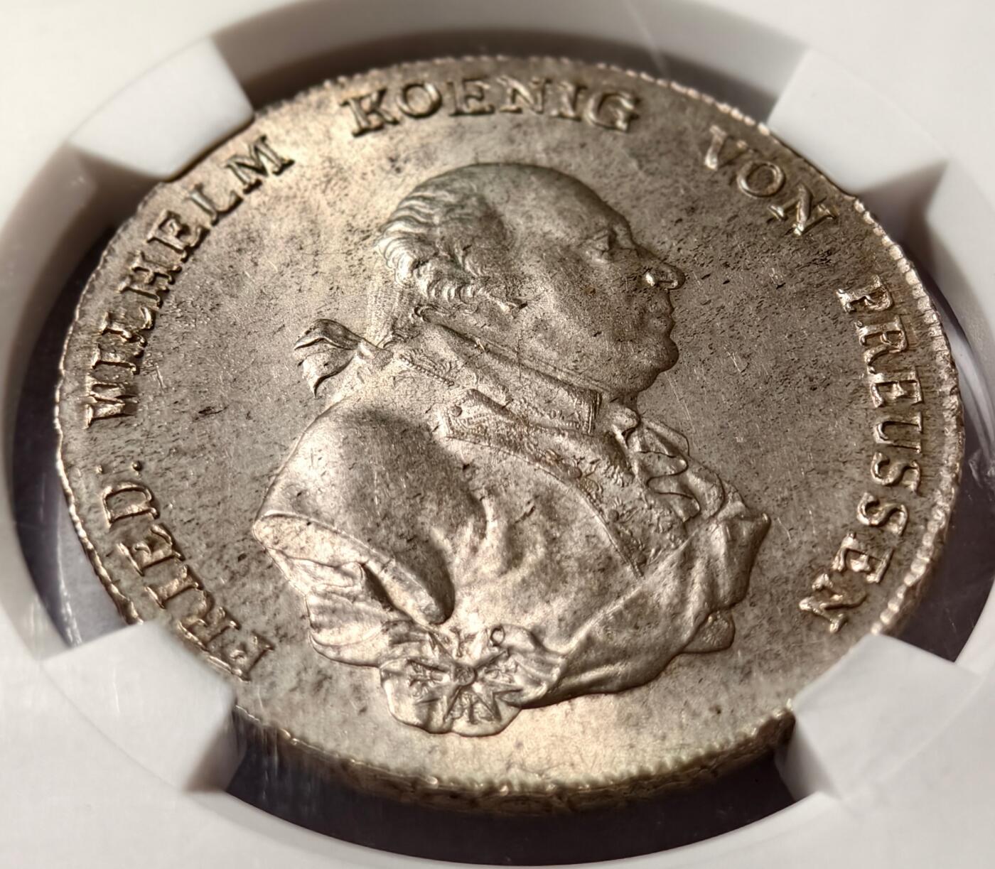 紫瑗钱币——第480期 德国 1795年 普鲁士 1泰勒 NGC MS63 TOP POP1