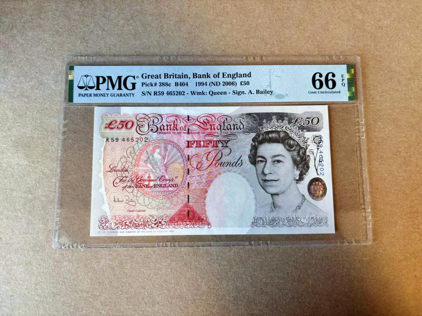 【Blue Auction】✨世界纸币精拍第588期【精】 英国 1994年50镑 PMG66EPQ 