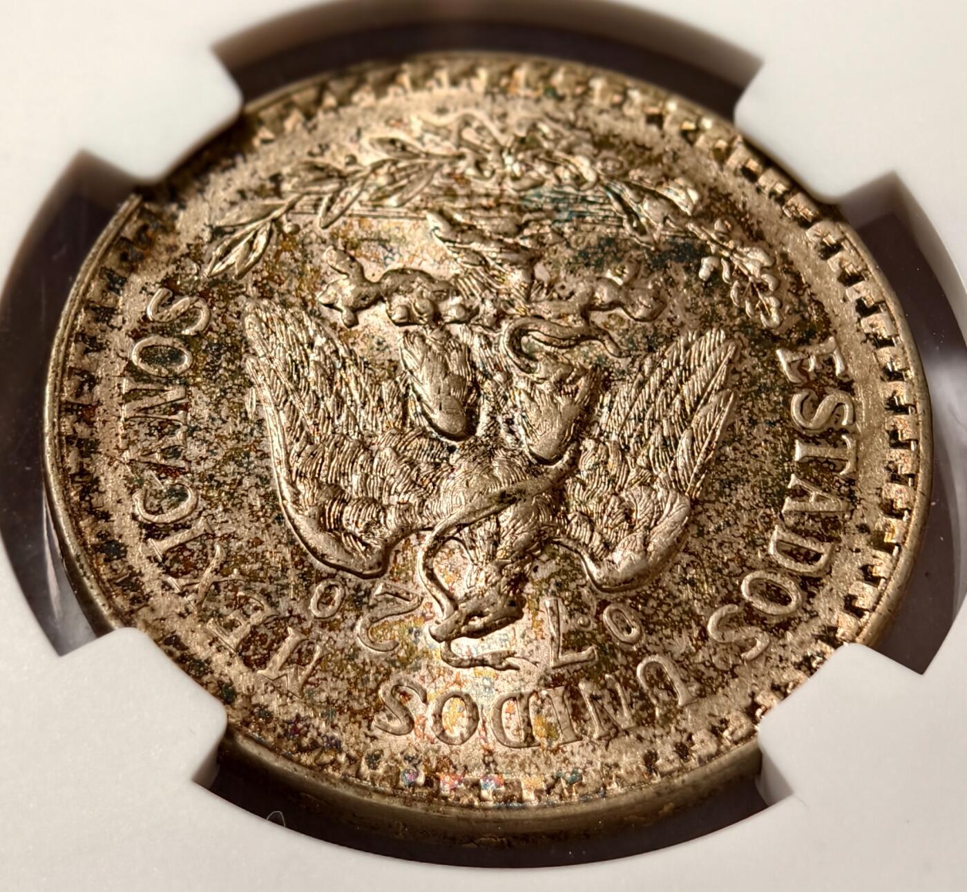 紫瑗钱币——第464期 墨西哥 1925年 M版 鹰洋 1比索 NGC MS64