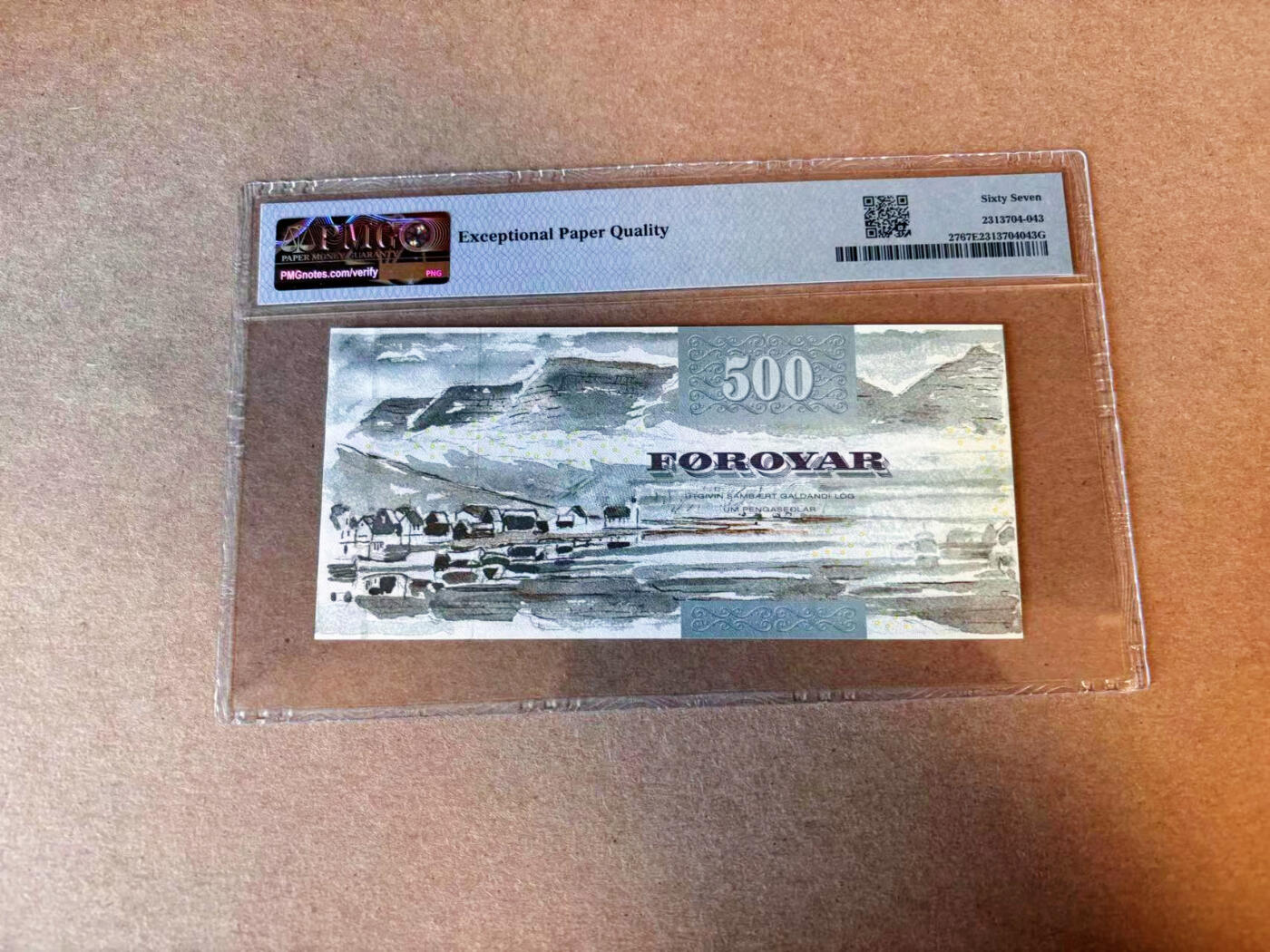【Blue Auction】✨世界纸币精拍第588期【精】 【初版】法罗群岛 2004年500克朗  PMG67EPQ 高分