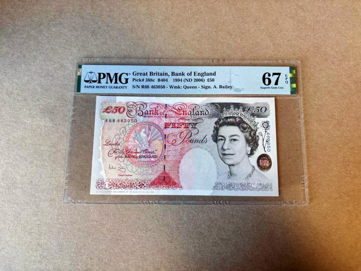 【Blue Auction】✨世界纸币精拍第588期【精】 英国 1994年50镑  PMG67EPQ 高分