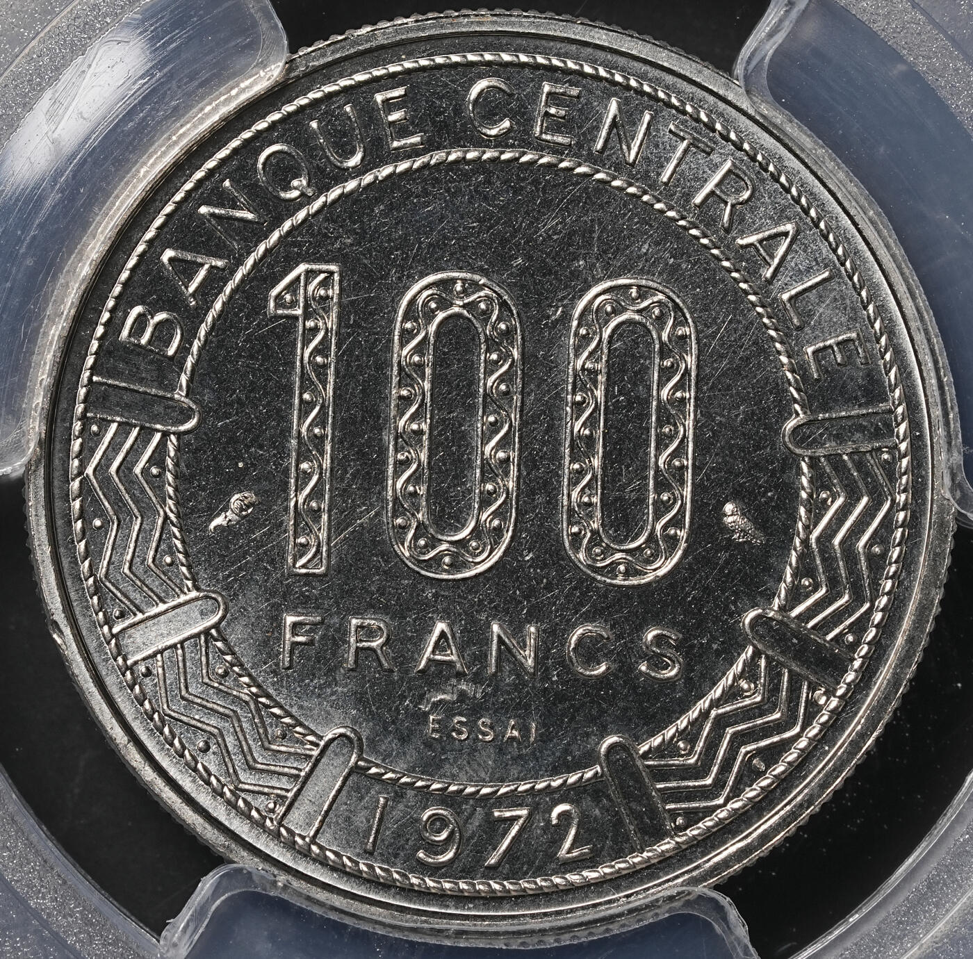 修遠堂世界钱币第四十九期 全场包邮 PCGS SP66 1972年喀麦隆100法郎样币 ESSAI