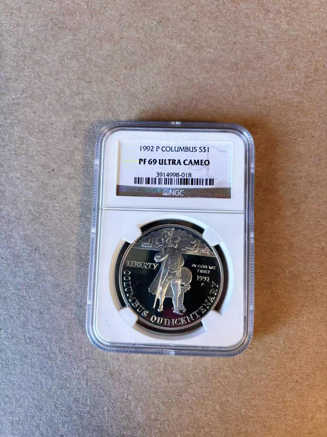 【Blue Auction】✨世界纸币精拍第588期【精】 美国 1992年哥伦布纪念银币1元 NGC PF69 ULTRA CAMEO 