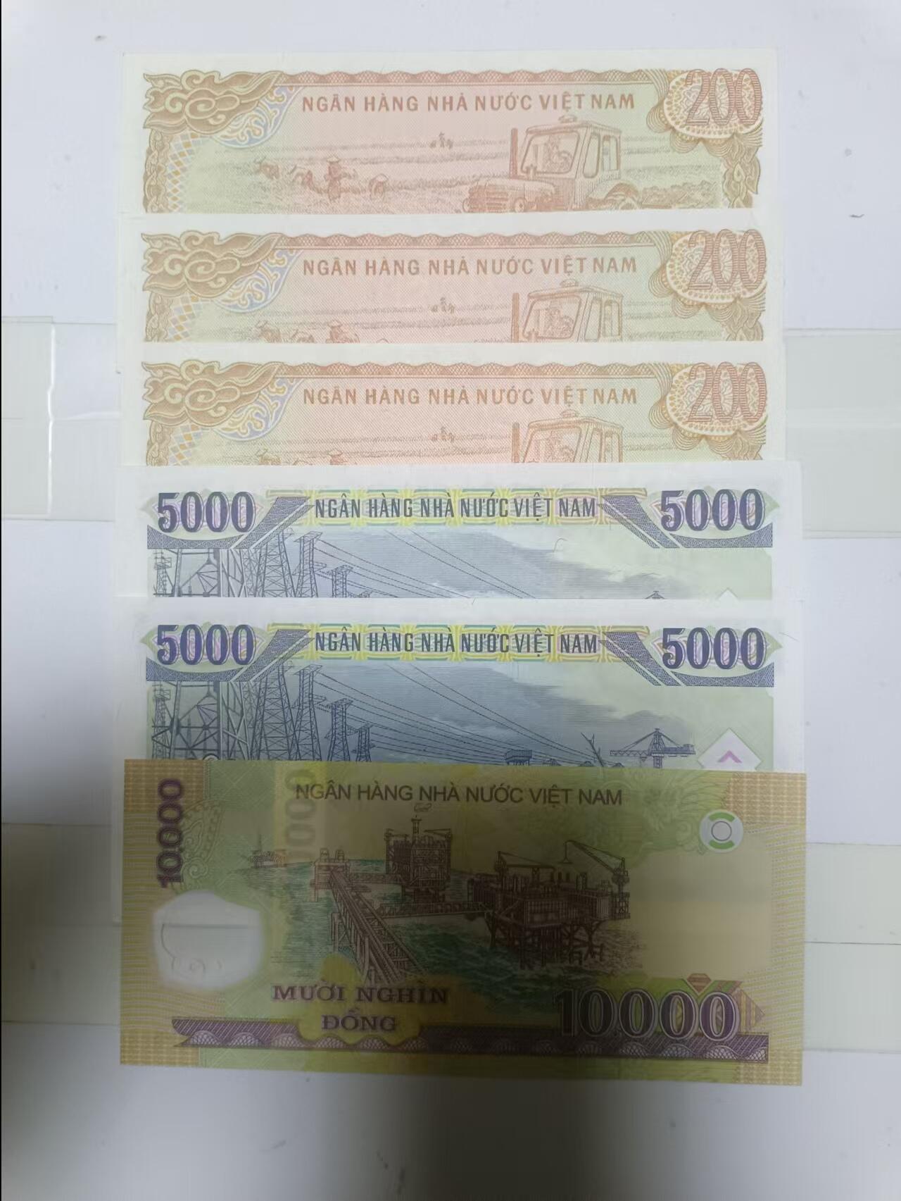 【20241203】非全新硬币和纸币第194场 越南6张纸币