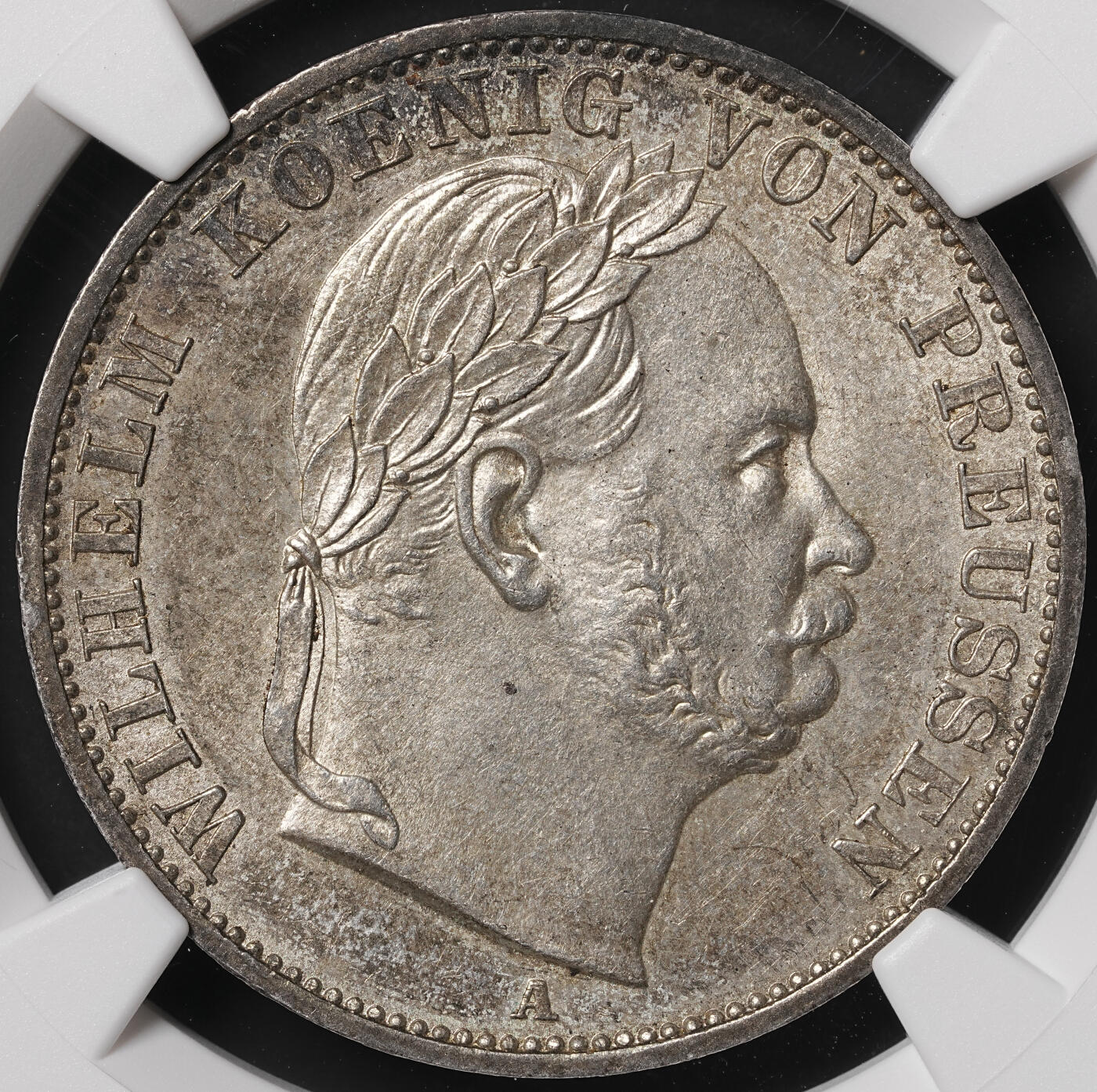 修遠堂世界钱币第四十九期 全场包邮 NGC MS62 1866年普鲁士-普奥战争胜利纪念1泰勒银币