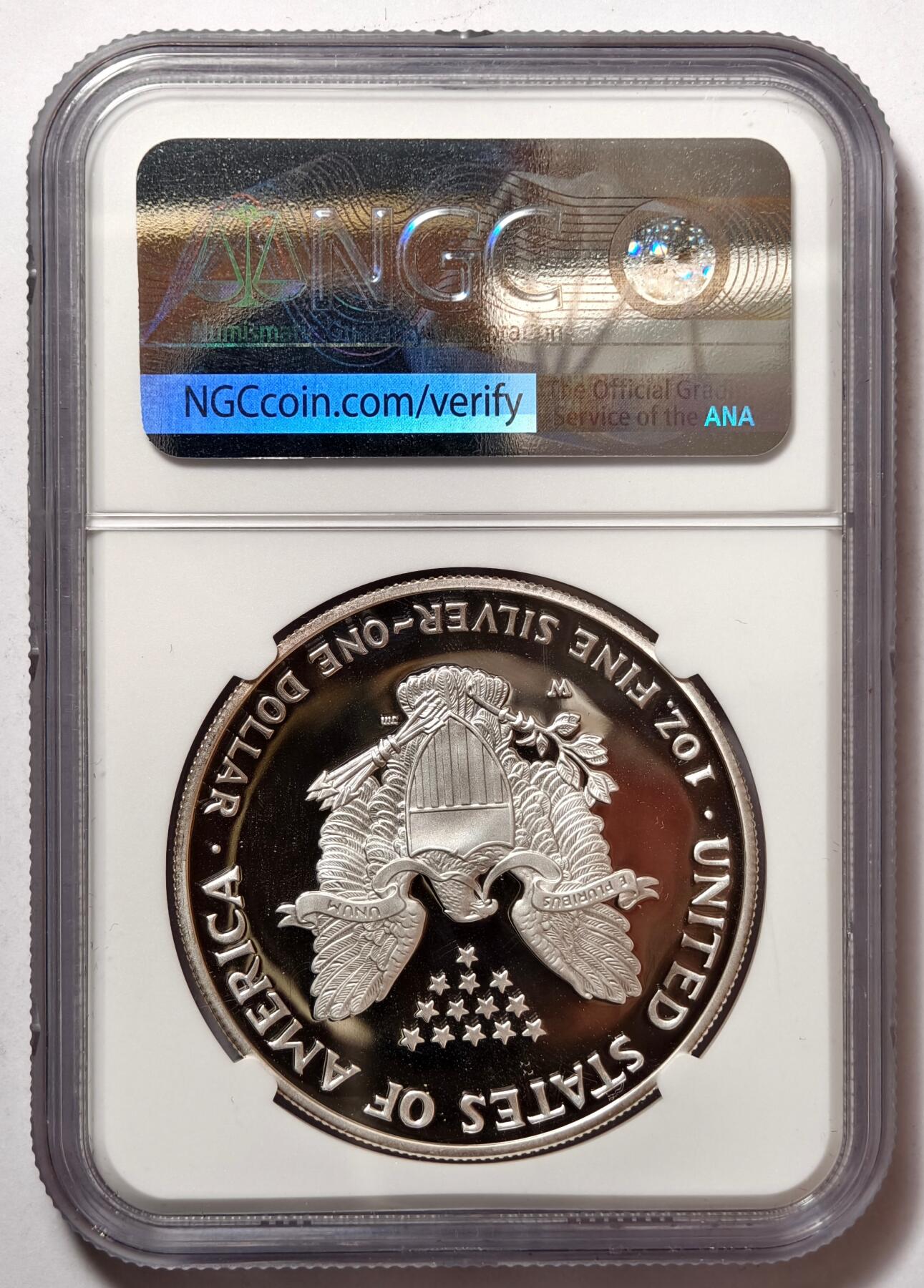 紫瑗钱币——第468期 美国 2005年 W版 行走女神 1盎司 投资银币 精制 NGC PR69 UC 