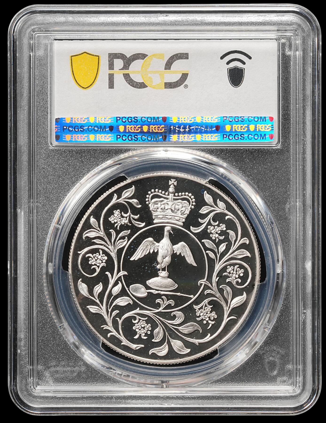 修遠堂世界钱币第四十九期 全场包邮 PCGS PR68DCAM 1977年英国女王登基25周年纪念25便士精制大银币  有原盒