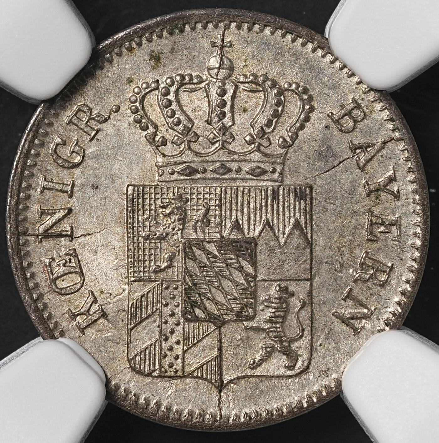 修遠堂世界钱币第四十九期 全场包邮 NGC MS64 1853年巴伐利亚1克鲁泽银币