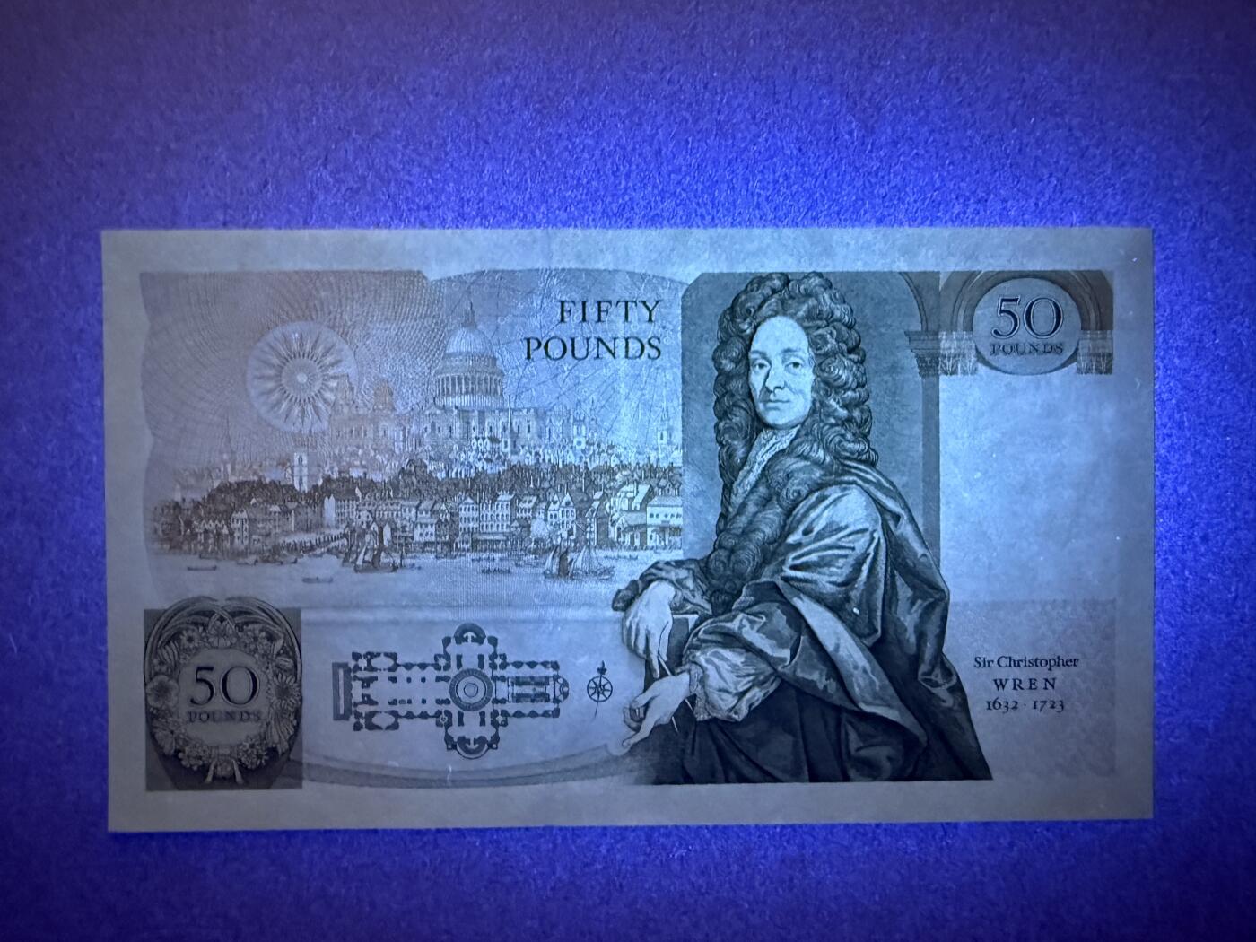 《张总收藏》178期-周日外币畅拍场 英格兰50镑 UNC D序列 D.H.F. Somerset签名 A01冠