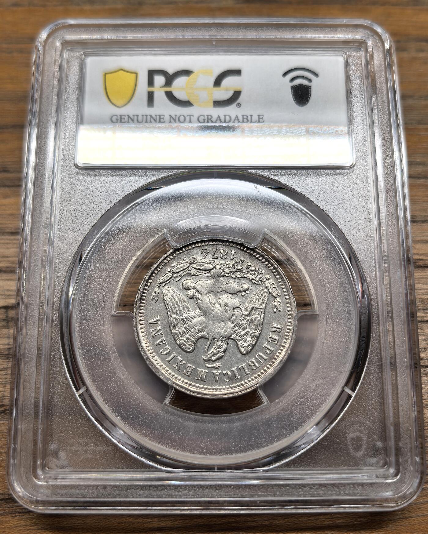 凡希社世界钱币微拍第二百九十二期 1874墨西哥天平鹰50分银币PCGS-AUD